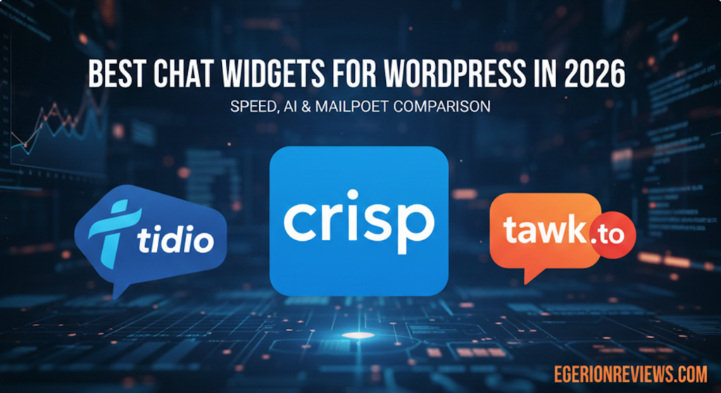 Comparison of the best WordPress chat widgets in 2026: Tidio, Tawk.to, Crisp, WPBot, HubSpot with free plans, AI features, and MailPoet integration Visual comparison of top WordPress chat widgets in 2026, including Tidio, Tawk.to, Crisp, WPBot, and HubSpot, showing free plans, AI capabilities, and MailPoet integration.