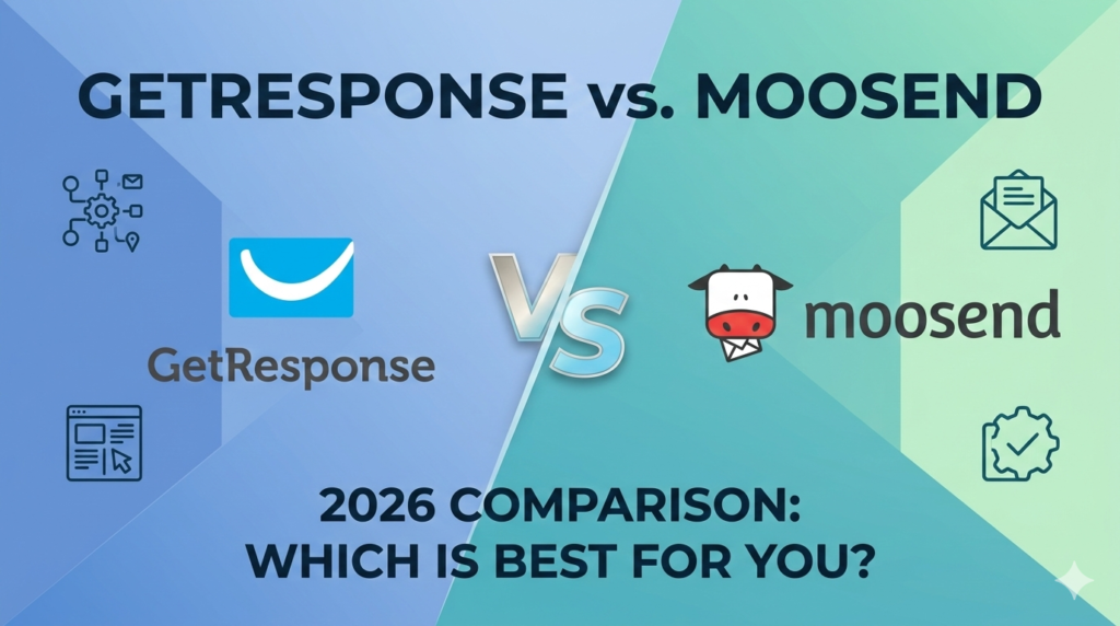 Comparison banner GetResponse vs Moosend 2026